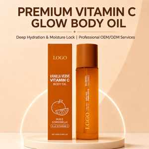 Huile corporelle hydratante et nourrissante à la vitamine C pure à 100 % pressée à froid, parfum vanille, pour peaux sèches, marque privée, cosmétiques OEM/ODM - Product Image 2