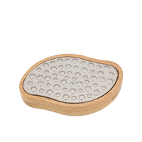 Lime à pieds en bambou écologique à long manche, outil de pédicure, lime à talon en acier inoxydable transfrontalier, lime à talon unique