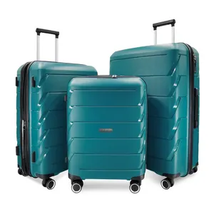 China Supplier wholesale hard shell luggage suitcase 20"24"28" inch carry on trolley cases with apinner wheel