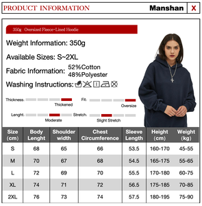 Men's Heavyweight Cotton Hoodie Durable Thick Fabric Warm For Winter Cold Weather Wear - Product Image 2