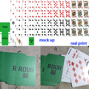 批发定制设计印刷塑料扑克牌高品质黑色扑克牌带盒性赌场光滑耐用黄金 - Product Image 3