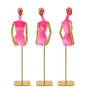 Maniquí femenino cubierto de tela de terciopelo colorido de alta calidad, cuerpo completo para pantalones, exhibición de pantalones, maniquí de pie para <span class=keywords><strong>mujer</strong></span> - Product Image 3