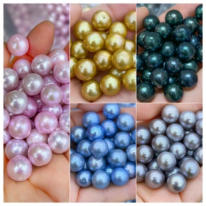 Muses Jewels, Nuevas Perlas Sueltas <span class=keywords><strong>de</strong></span> Agua Dulce Naturales, Redondas y Teñidas, <span class=keywords><strong>de</strong></span> 10mm a 11mm, Varios Colores, Perlas para Artesanía - Product Image 2