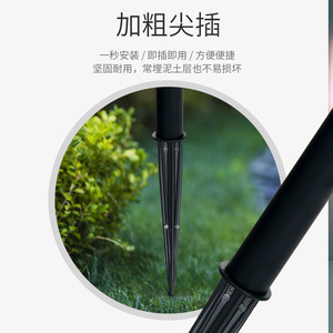 Solar Garden Lamp Ground <b>Plug</b> Outdoor Waterproof Lawn <b>Light</b> 0.2W Solar Powered Decorative Lighting For Yard And Garden - Product Image 1