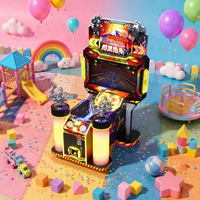 Machine de jeu d'arcade d'intérieur de haute qualité pour enfants, simulateur de tir au pistolet Gatlin personnalisé à 2 joueurs avec écran de 32 pouces, fonctionnant à monnayeur