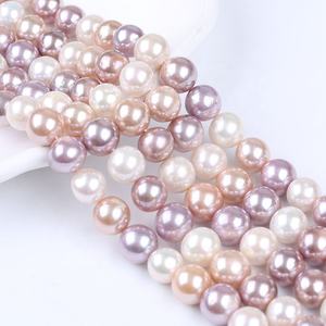 Groothandel 11-14Mm Wit Roze Paars Gemengde Kleur Heldere Olie Ronde Edison Parel Strengen - Product Image 4