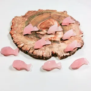 HY wholesale crystals and gemstones dolphin healing stones bulk pink crystals dolphin
