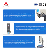 LINJIE LJ-1535C 3.5KW 15KHZ Otomatik Yüksek Hızlı Ultrasonik Sıcak Eriyik Kaynak Makinesi Otomotiv Kapı Paneli Kolçakları için 110V/220V