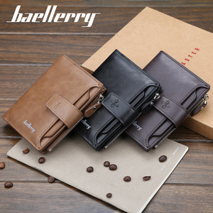 กระเป๋าสตางค์แบบสั้นสำหรับผู้ชายแบรนด์ Baellerry สีกาแฟ ขนาด 5 นิ้ว กระเป๋าใส่เหรียญแบบซิปขนาดกะทัดรัดพร้อมช่องใส่บัตรสำหรับใช้ในชีวิตประจำวัน - Product Image 4