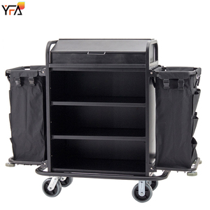 Vente en gros de chariots de ménage pour hôtels très résistants chariot de nettoyage multifonction pour chambre d'hôtel chariot de femme de chambre d'hôtel - Product Image 2
