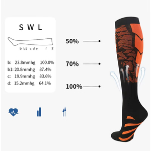 Wholesale Custom Athletic <b>Compression</b> Calf <b>Socks</b> Nylon Elastane Leg Support Stockings for Sports <b>Running</b> Travel Training - Product Image 5