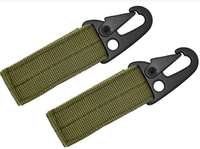 Porte-clés pour sac à dos, ceinture de service, accessoires tactiques, mousqueton EDC en métal avec boucle de sangle Molle