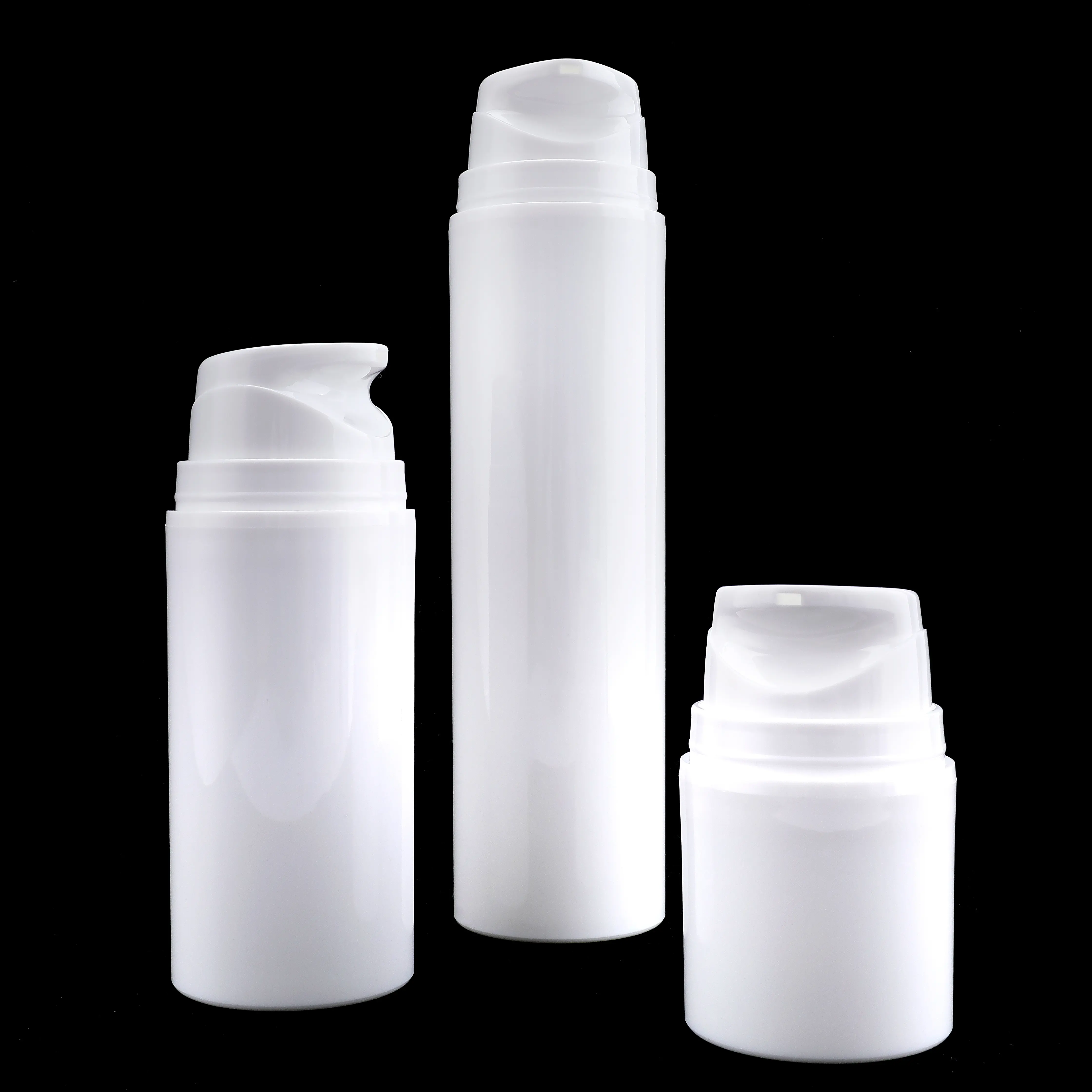Bouteille cosmétique blanche bouteille airless corps de luxe, bouteilles airless contenants cosmétiques