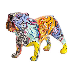 Entryway कुत्ते आभूषण फ्रेंच बुलडॉग घर में रहने वाले कमरे डेस्कटॉप बुकशेल्फ़ सजावट रंगीन पिटबुल गुब्बारा कुत्ते की मूर्ति - Product Image 1