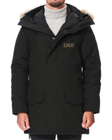 Veste d'hiver chaude imperméable en nylon avec fermeture éclair, parka de designer pour l'extérieur, veste matelassée personnalisée, coupe-vent, manteaux pour hommes, grande taille