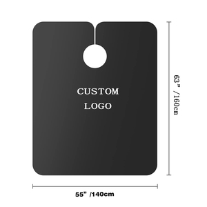 Mantella da Barbiere Professionale <span class=keywords><strong>Unisex</strong></span> con Bottoni a Pressione Regolabili, Logo Personalizzabile, Nera, per Salone di Bellezza e Parrucchiere - Product Image 4