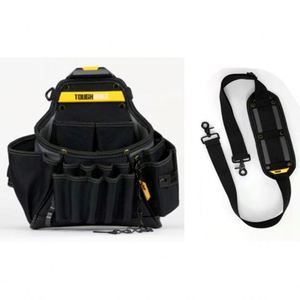 Sac à outils robuste en polyester à trois poches personnalisé BSCI pour vis et marteaux, avec ajustement de la ceinture - Product Image 1