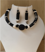 Collier artisanal vintage pour femme en tissu de coton perlé, motif classique en forme de cœur pour les amoureux, nouvelle tendance mode pour mariage