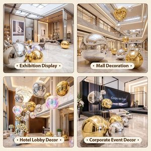 Ballon miroir gonflable irisé, sphère en PVC, décoration de mariage, fête de Noël, gros œuf brillant, boules décoratives - Product Image 3