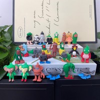 24 figurines d'animaux en plastique Brainrot Tralalero, porte-clés, mèmes, requin, anime, cadeaux