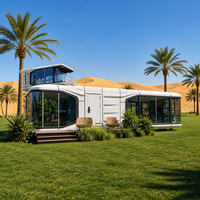 Maison préfabriquée de luxe en acier de 40 pieds, type capsule spatiale, avec un design moderne, construction écologique et durable pour usage en appartement