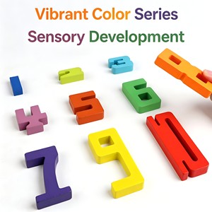 Blocs de construction numériques en bois pour les tout-petits et les enfants - Jouet éducatif pour le comptage et les <span class=keywords><strong>math</strong></span>ématiques avec développement de la motricité fine - Product Image 3
