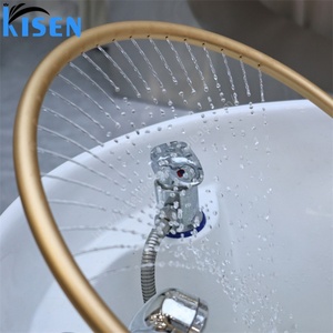 KISEN Bac à shampoing professionnel en céramique pour salon de coiffure avec fonction de lavage capillaire, thérapie aquatique et lit de massage électrique - Product Image 3