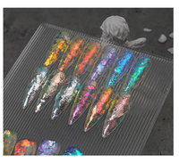 Aurora Powder Nail Glitter Pearl Neon Dust Effect Chrome Art Mermaid Rainbow AB Color pour le trempage, la décoration