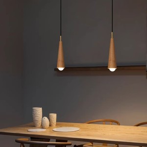 Lampe suspendue moderne en bois en forme de larme pour chambre à coucher - Product Image 3