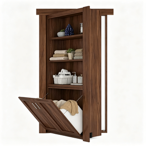 <span class=keywords><strong>Porte</strong></span> Murphy invisible en bois massif et contreplaqué avec étagère dissimulée, taille personnalisée, surface finie pour la décoration de la maison, de l'hôtel et de la cuisine - Product Image 5