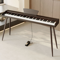 Digital Portable Piano Keyboard with Touch-Sensitive Keys and Built-In Speaker 6.35mm Jack for Concerts