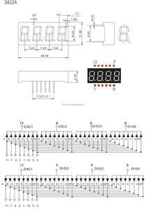 0.31 inch 4 kỹ thuật số <span class=keywords><strong>7</strong></span> phân đoạn <span class=keywords><strong>LED</strong></span> hiển thị phổ biến tiêu cực hiển thị <span class=keywords><strong>LED</strong></span> ngoài trời phổ biến tích cực kỹ thuật số signages - Product Image 5