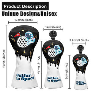 Accessoires de golf personnalisés, housse de tête de driver en cuir PU, housse de tête de club de golf - Product Image 5