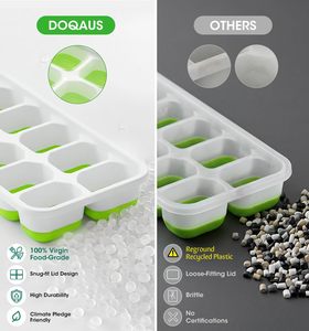 Molde de silicona certificado para cubitos de hielo de Navidad, con 14 cavidades, sin BPA, de fácil desmolde, con tapa extraíble - Product Image 4