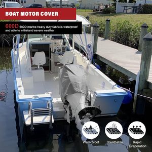 Housse de moteur hors-bord de qualité <span class=keywords><strong>marine</strong></span> 600D, imperméable à toutes les intempéries, anti-poussière, pour moteur de bateau, utilisable en eau douce et en eau salée - Product Image 2