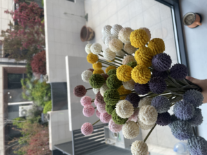 Offre Spéciale – Fleurs Artificielles <span class=keywords><strong>Billy</strong></span> Ball, 7 Tiges, 7 Têtes, 62 cm – Fleurs Boules Dorées pour Décoration Mariage, Maison, Fête, Festival, Vacances - Product Image 6