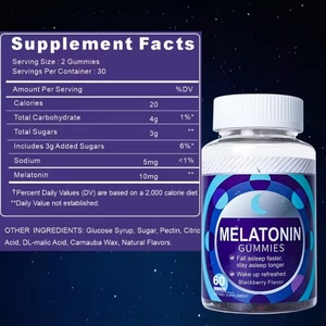 Suplemento para Dormir al por Mayor, Cápsulas y Gomitas de Melatonina OEM, Gomitas de Melatonina de 10 mg - Product Image 4
