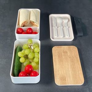 Bento Adult Lunch Box, 1200 ml Japanese Bento Box, 2-Tier Lunch Box with Cutlery and Bag, Lunch Box for Adults and Children for - Product Image 5