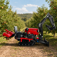 Cultivador Agrícola Compacto con Rotocultivador para Labranza, Deshierbe, Zanjado y Siembra