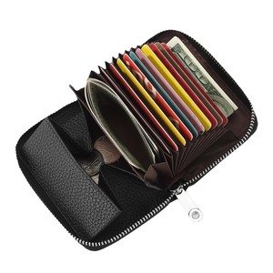 Monedero Japonés RFID Anti-Robo de Gran Capacidad para Tarjetas y Monedas, <span class=keywords><strong>Cartera</strong></span> Corta de Cuero Genuino con Diseño Impreso para Hombre y Mujer - Product Image 1