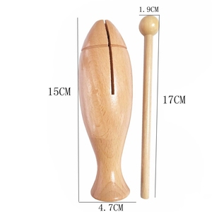 Instrument de percussion en bois en gros, bloc de percussion en bois portatif avec baguette pour l'enseignement Orff en maternelle - Product Image 5