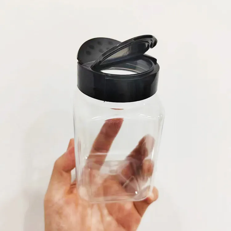 Gute Qualität Günstiger Preis Leere Plastik gewürz Salz-und Pfeffers treuer Gewürz flasche Klare Gläser mit Schmetterlings kappen 250ml 300ml