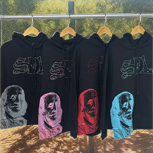 Sweat-shirts à capuche ODM SDL avec diamants, style hip-hop, personnalisés, hiver, respirants, décontractés, 100% coton, unisexe, avec poche - Product Image 2