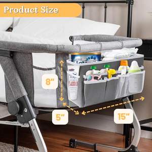 Caddy de <span class=keywords><strong>chevet</strong></span> sac de rangement <span class=keywords><strong>suspendu</strong></span> pour lit superposé et lit d'hôpital peut être placé des lunettes - Product Image 4