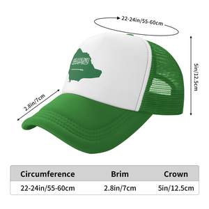 沙特阿拉伯足球橄榄球迷帽子定制刺绣尖顶帽欢呼棒球网帽 - Product Image 6