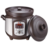 Cuisinière à riz électrique portable en argile minérale violette multifonctionnelle pour soupes, bouillies et viandes braisées, boîtier en plastique