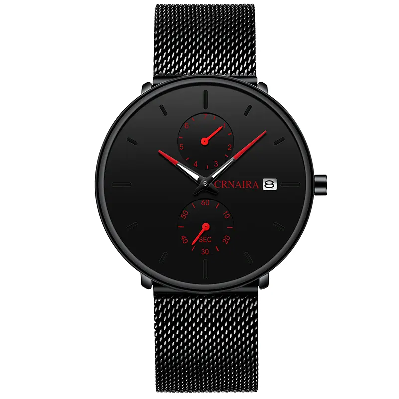 Китай (материк) изготовленным на заказ логосом Водонепроницаемый Бизнес черные часы производитель водонепроницаемые фирменные кварцевые часов премиум-класса для мужчин crnaria C898