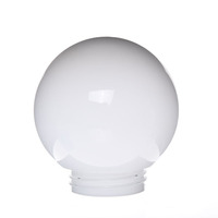 Abat-jour en verre opale blanc brillant de 6 pouces, filetage externe, rond, de remplacement pour luminaires suspendus et appliques murales - Vente en gros