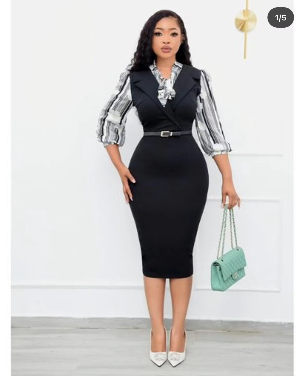 knee length dresses for ladies and It_ Puff Sleeve Dress Occasion Formal Dress Ceremony Suit Ladies Entrance Ceremony Enrollment Ceremony Graduation Ceremony Shichi-Go-San Celebrati