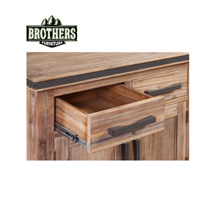 Buffet solide de marque ATLAS 2 portes pour chambre à coucher du Viet Nam fabrication de meubles armoire de table armoire au meilleur prix - Product Image 6